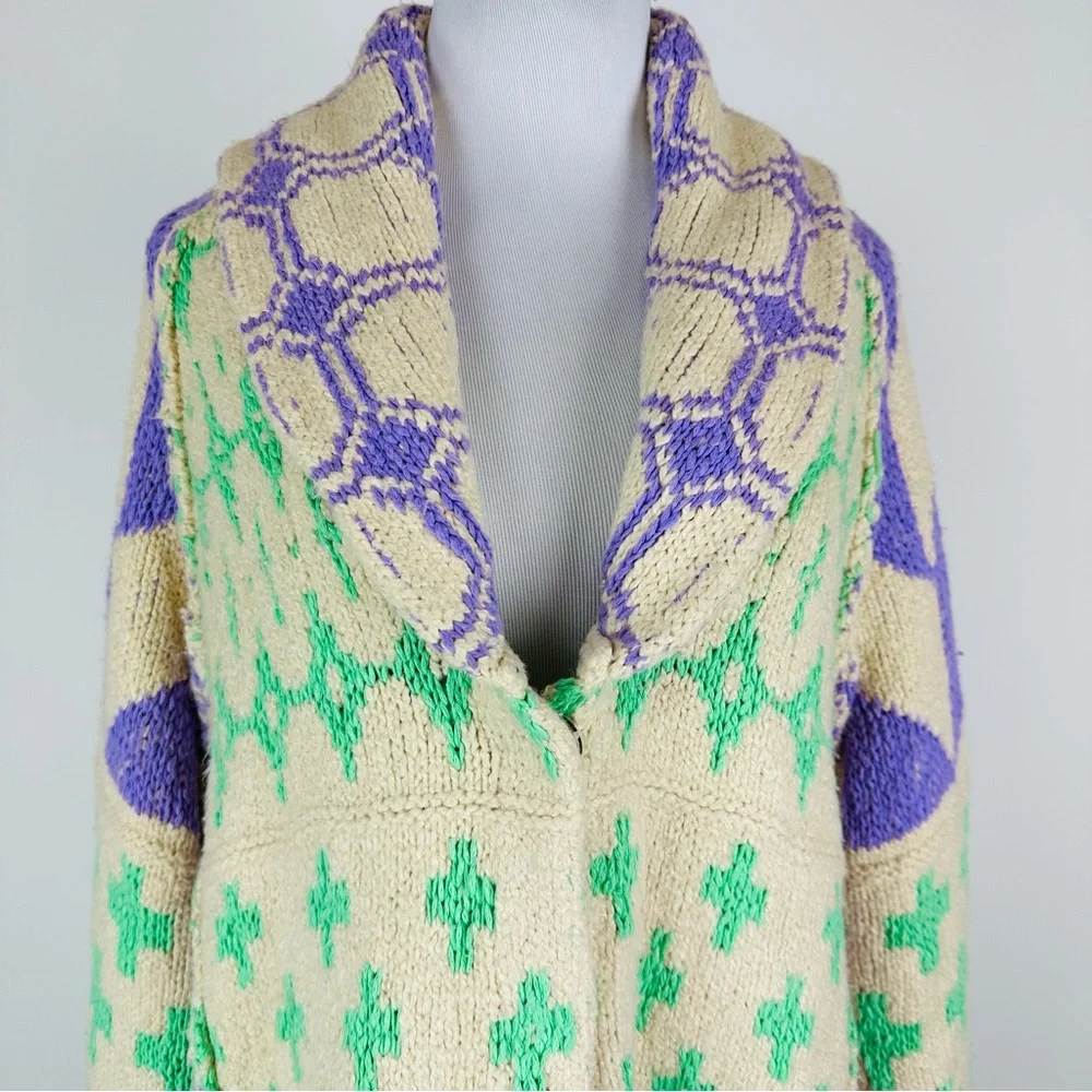Free People Bright & Optimistic Oversized Cardigan Sweater Size Small - Picture 3 of 16